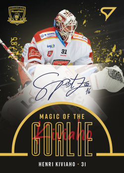 Henri Kiviaho Hradec Kralove Tipsport ELH 2022/23 SportZoo 1. serie Magic of the Goalie Auto /85 #MGS-HK